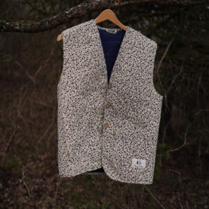 Heirloom Quilted Blue Floral Vest